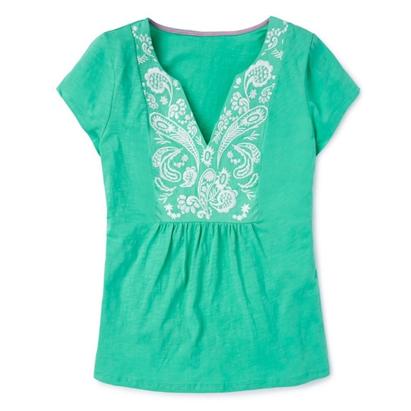 Boden Tops - Boden Mint Green Colette Embroidered Blouse Sz 8